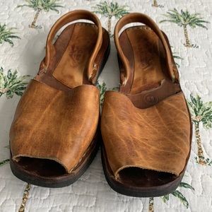 Brown leather sandals